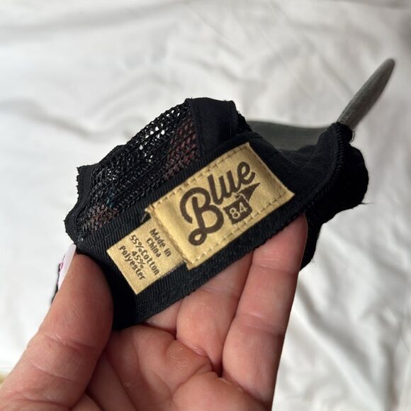 Blue 84 Tall Timber Black/Blue Mesh Trucker Cap. - Picture 6 of 7